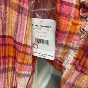 Free People plaid top
